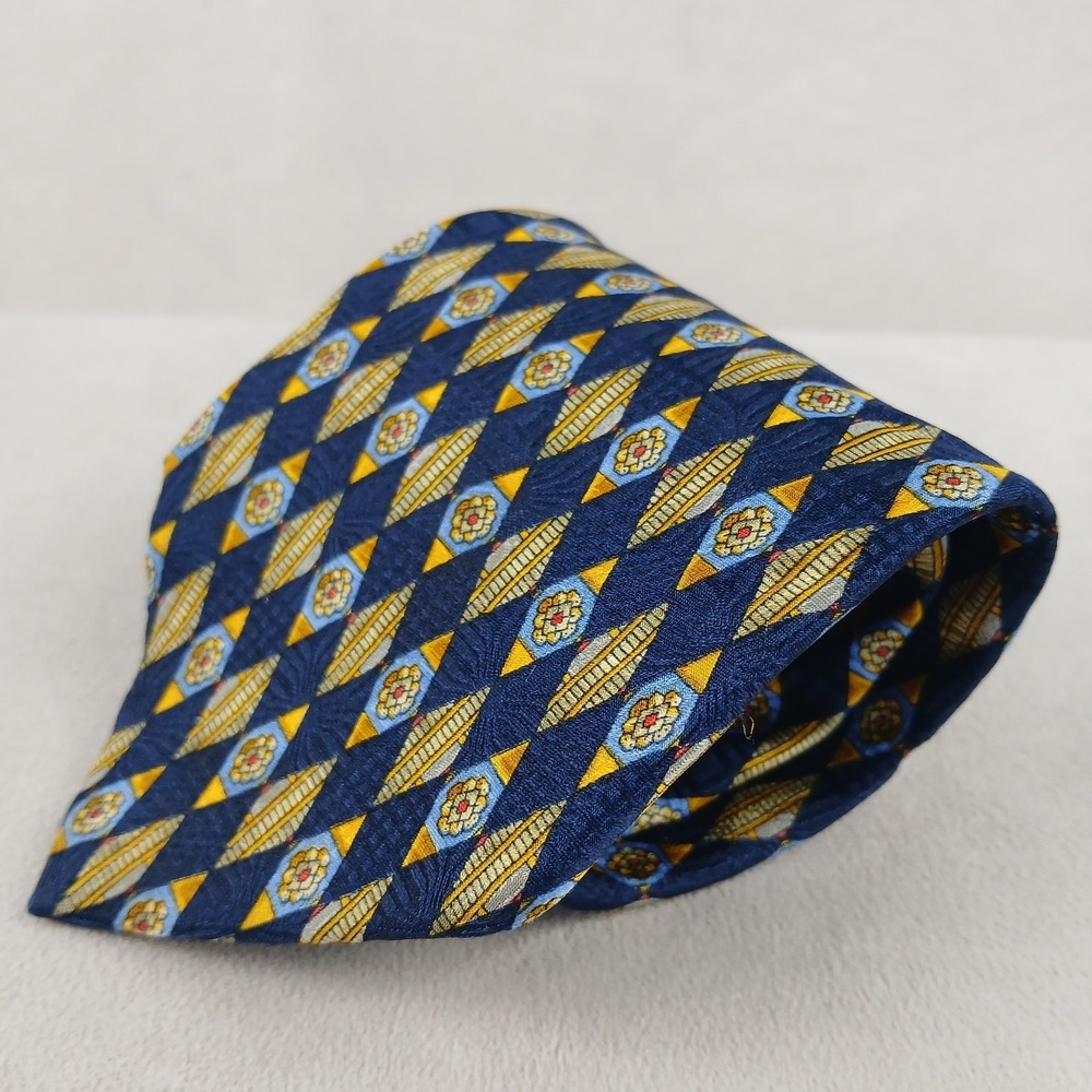 Harve‎ Bernard 3.5x59 Mens Tie Silk Floral Woven Geometric